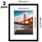 Americanflat 11x14 Black Picture Frames - Shatter-Resistant Glass - 3 Pack - Use as 8x10 with mat or as 11x14 frame without mat